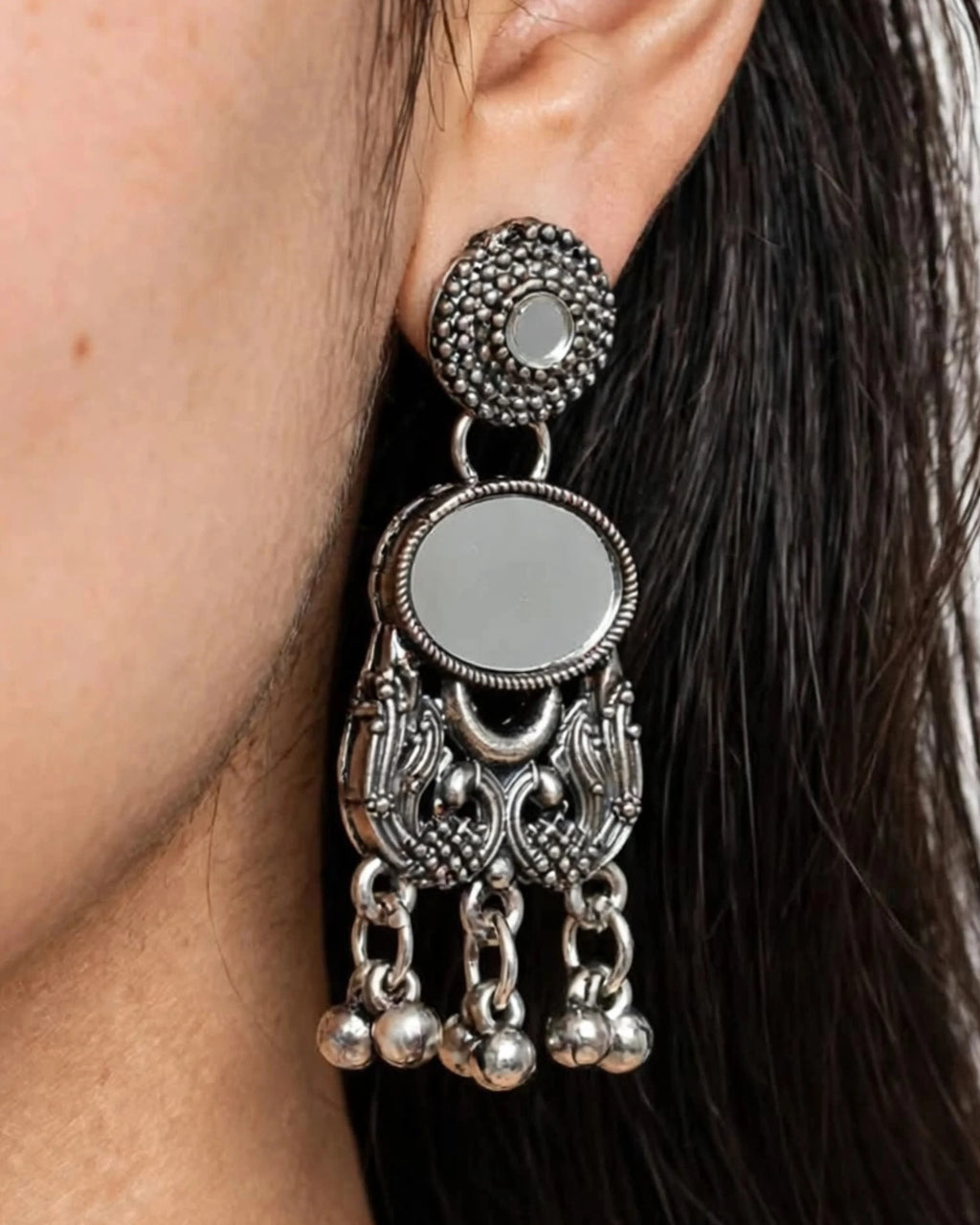 Navratri Glitz Oxidized Statement Set