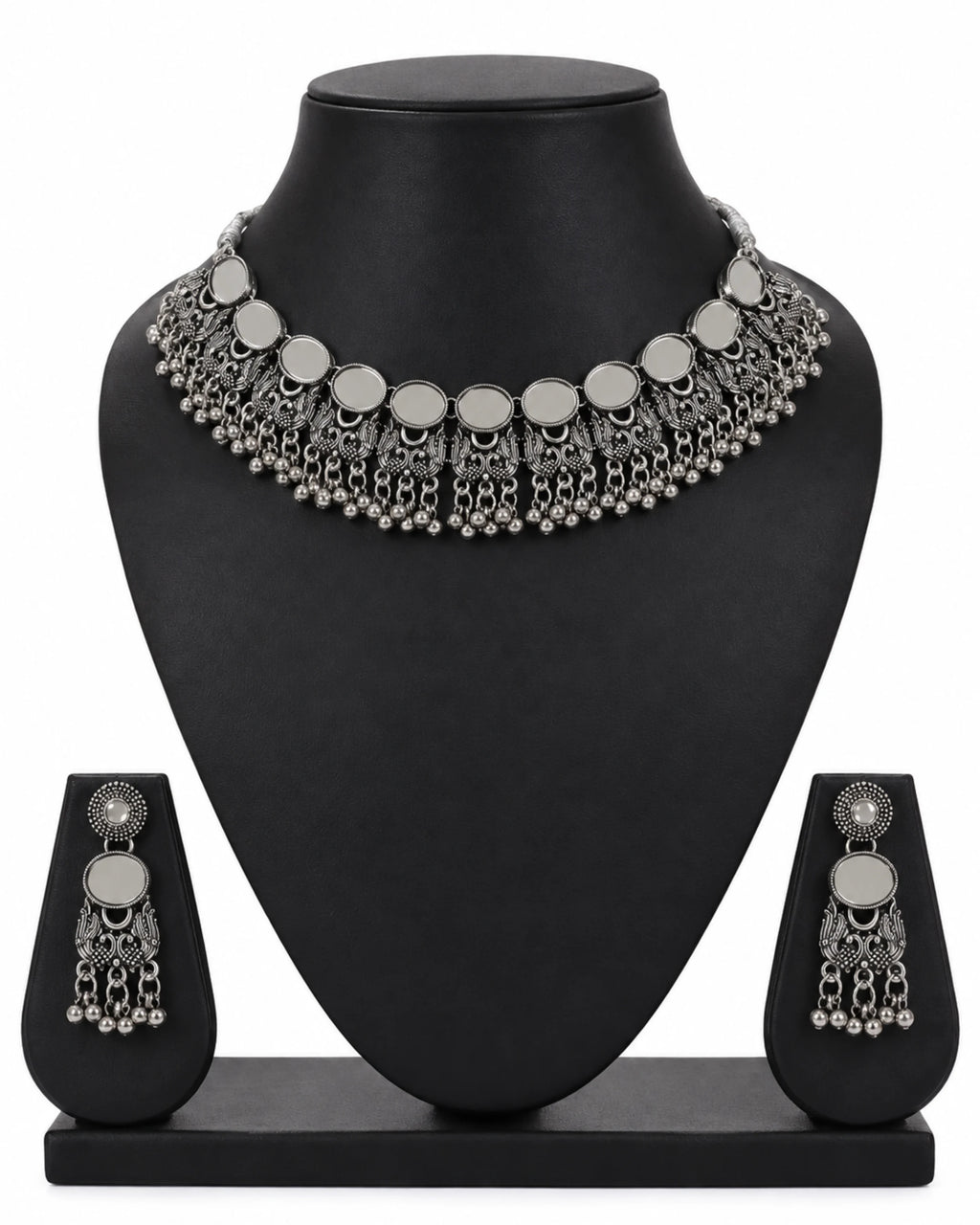 Navratri Glitz Oxidized Statement Set