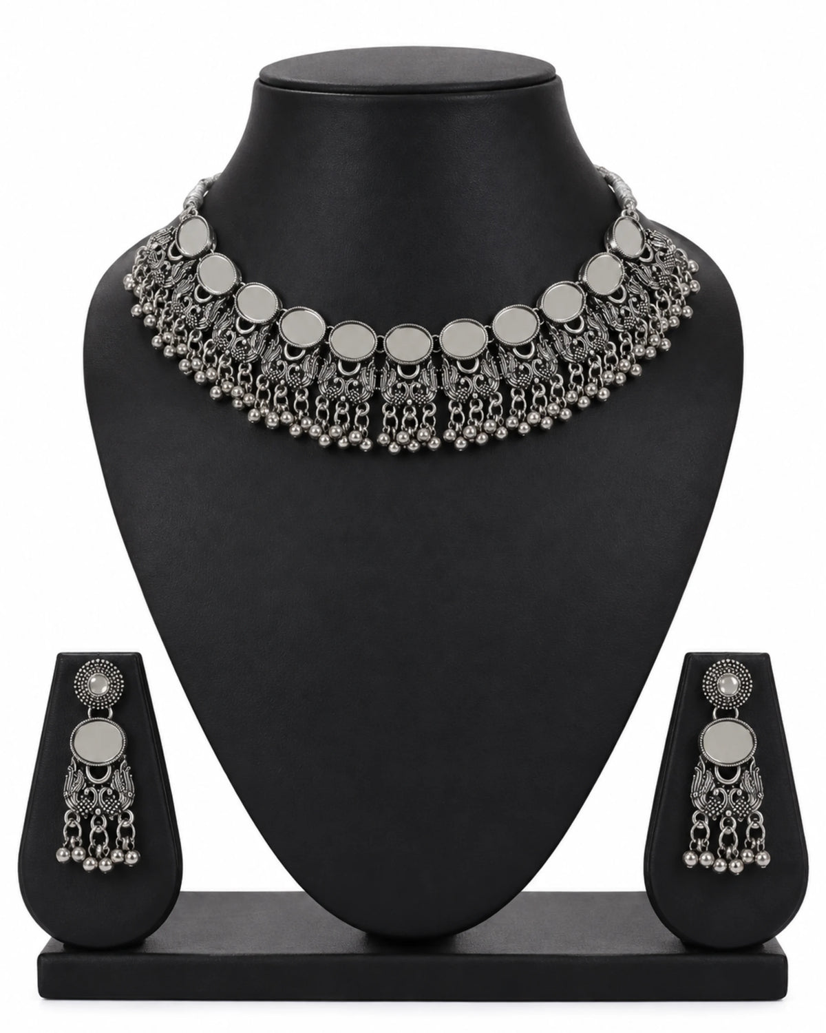 Navratri Glitz Oxidized Statement Set