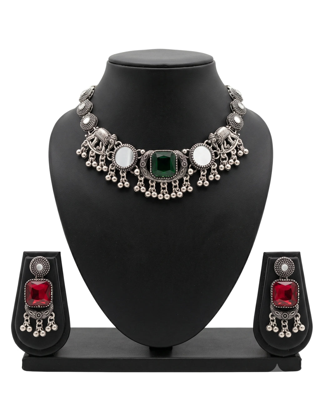 Regal Emerald & Ruby Oxidized Collection