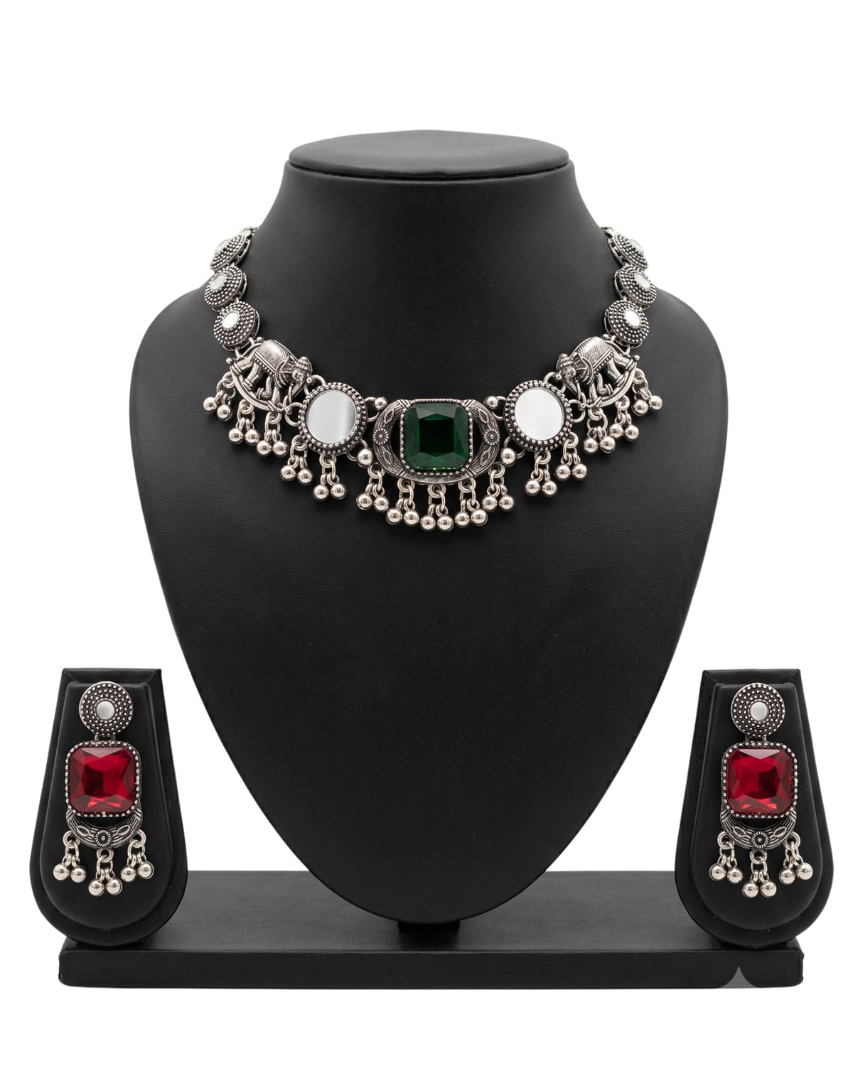 Regal Emerald & Ruby Oxidized Collection