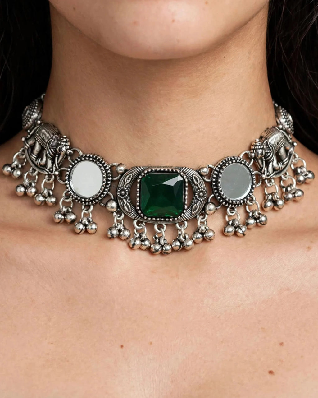 Regal Emerald & Ruby Oxidized Collection