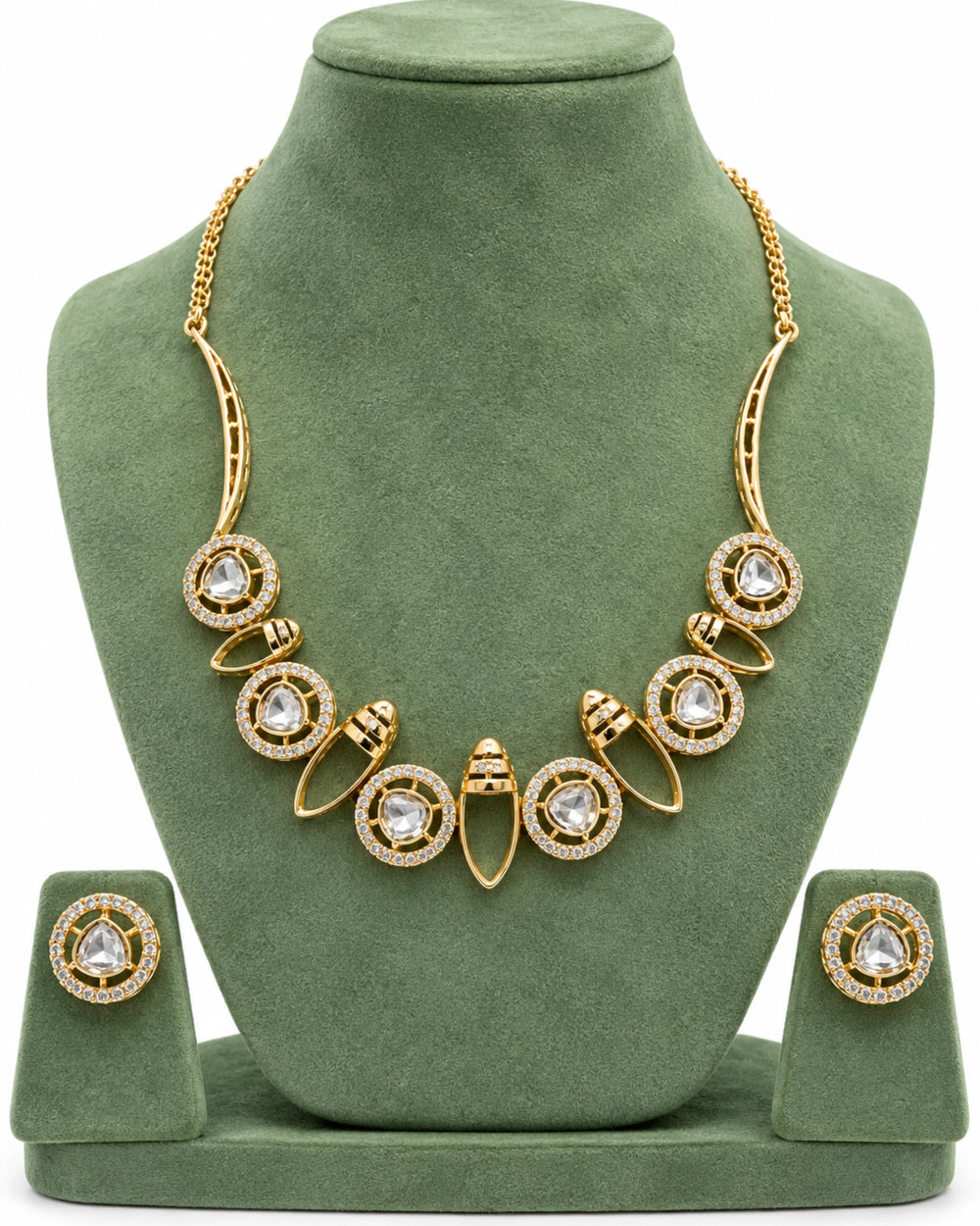 Royal Solitaire Halo Choker Set