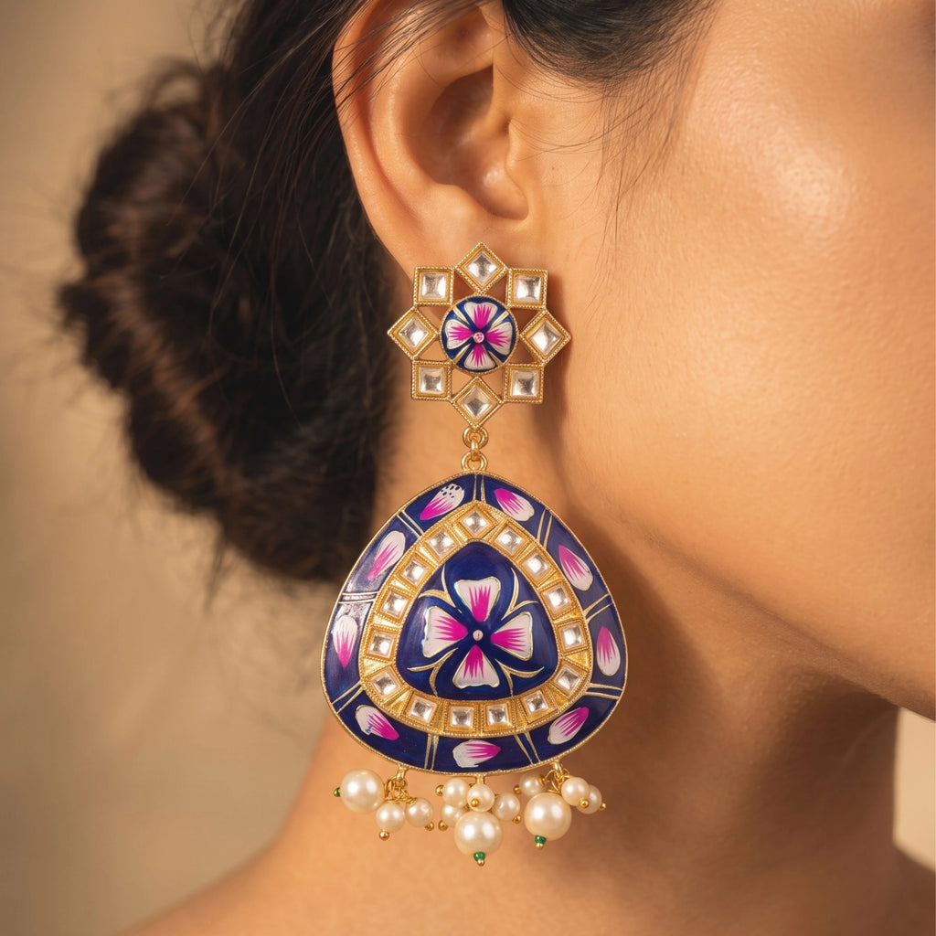 Pushpa Kundan Earrings