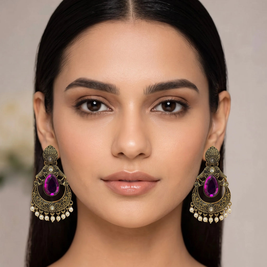 Rajsi Amethyst Chandrika Earrings