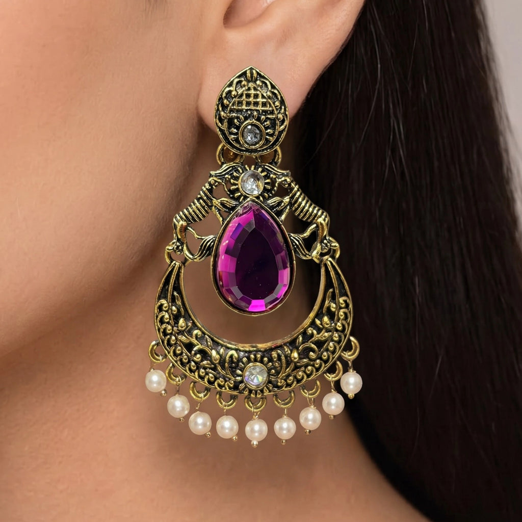 Rajsi Amethyst Chandrika Earrings