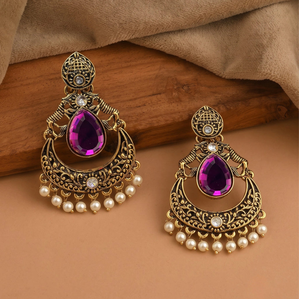 Rajsi Amethyst Chandrika Earrings
