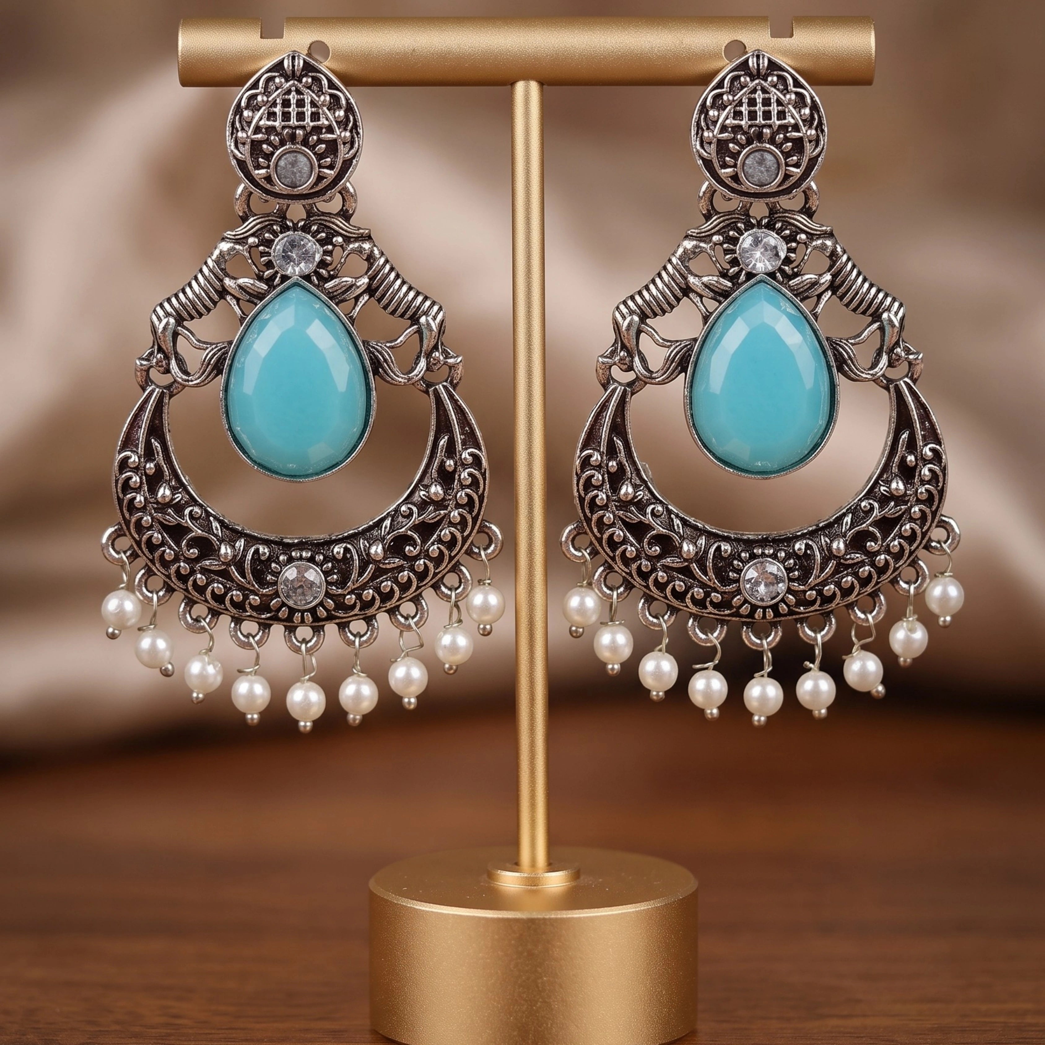 Turquoise Noor Chandbali