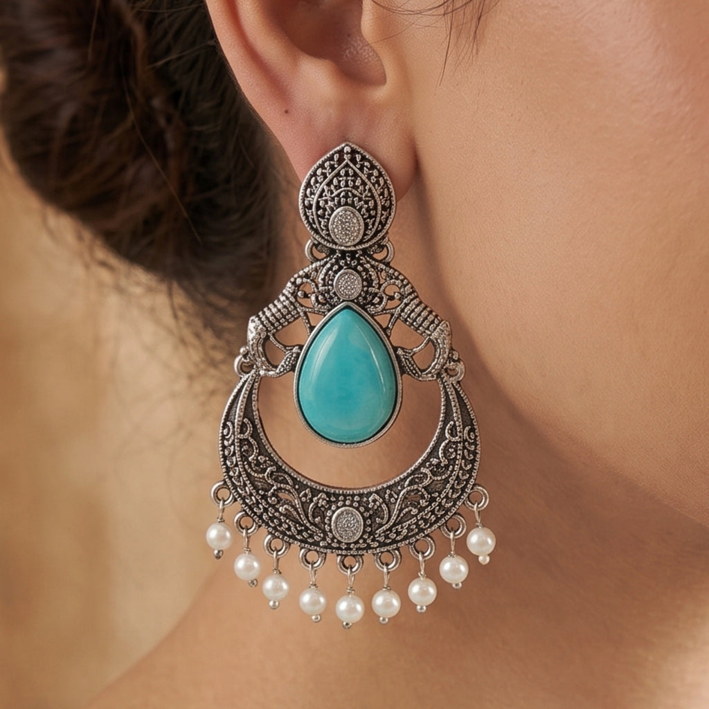 Turquoise Noor Chandbali