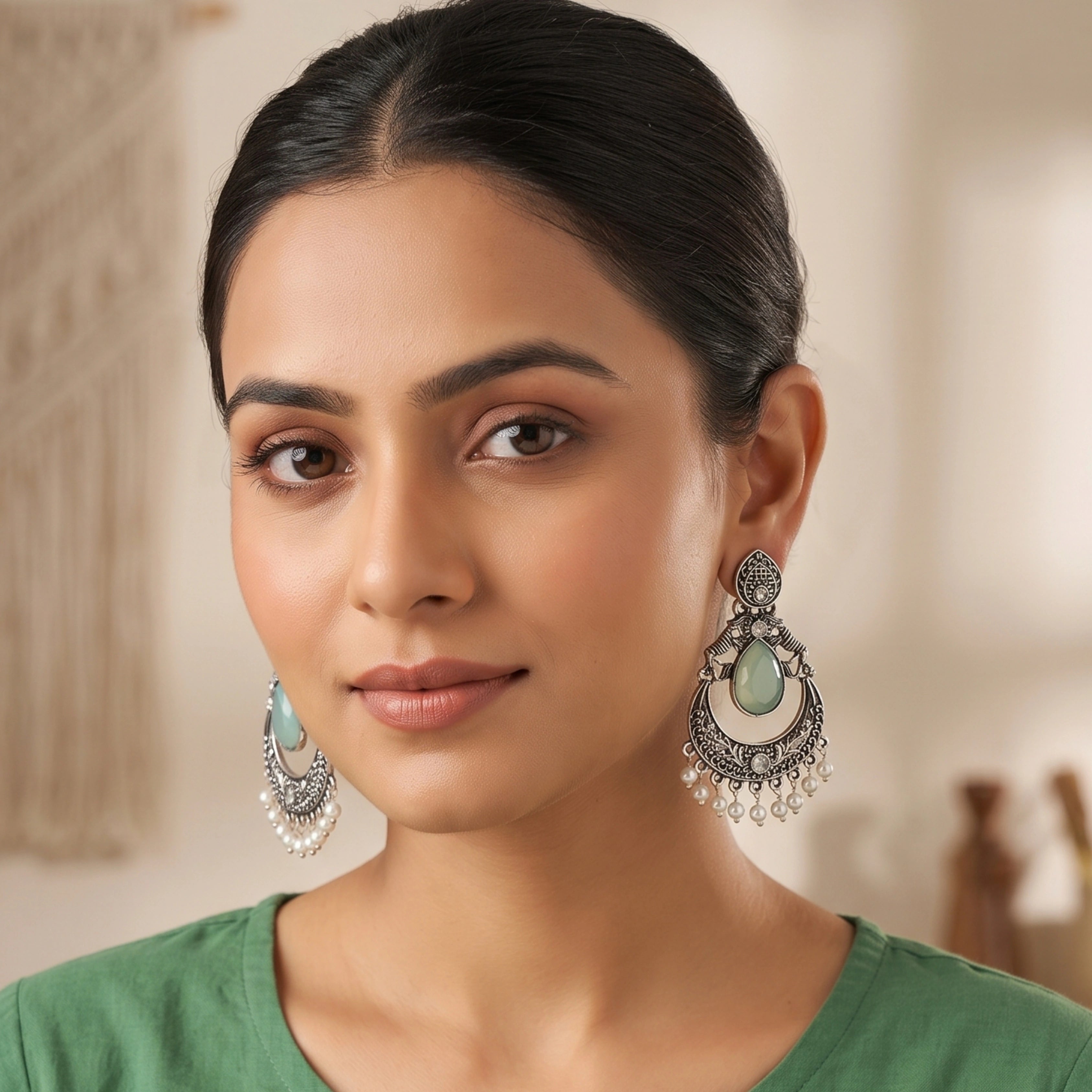 Celeste Pearl Chandbali