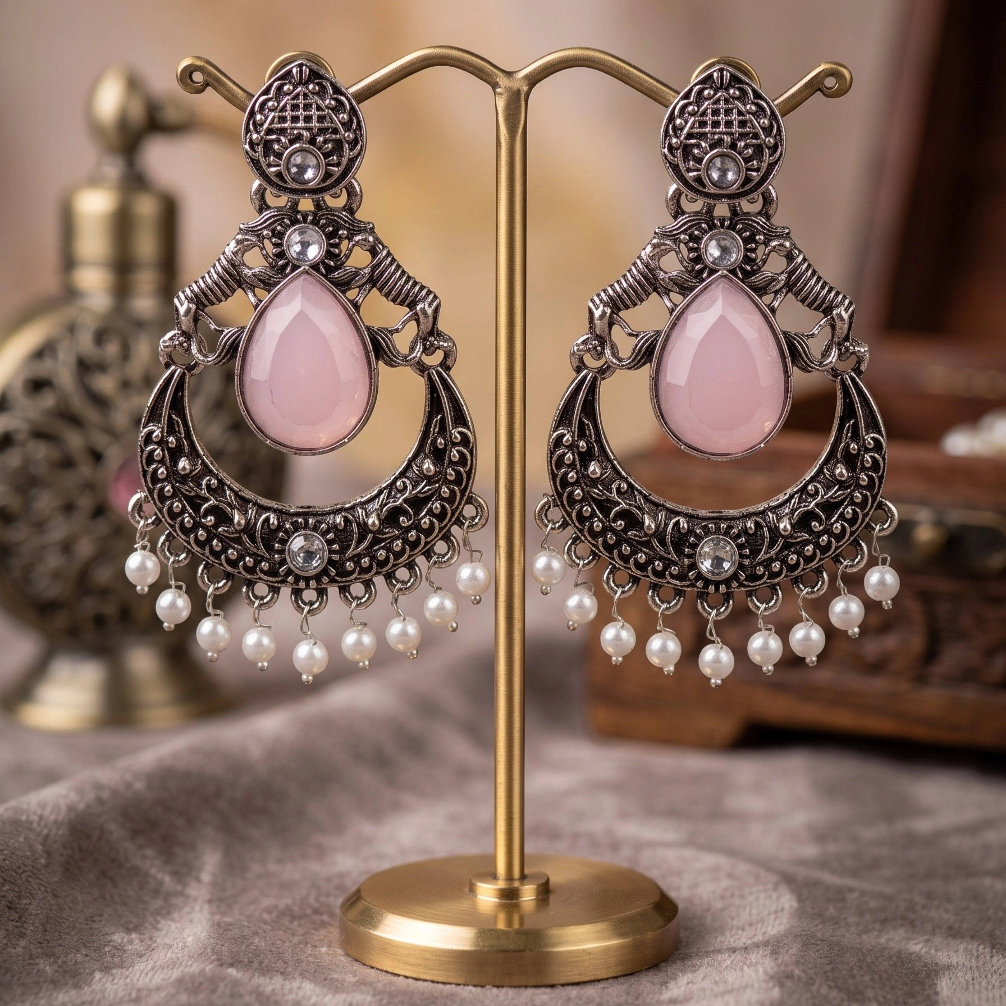 Rose Quartz Royale Earrings