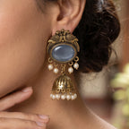 Smoky Pearl Jhumkas