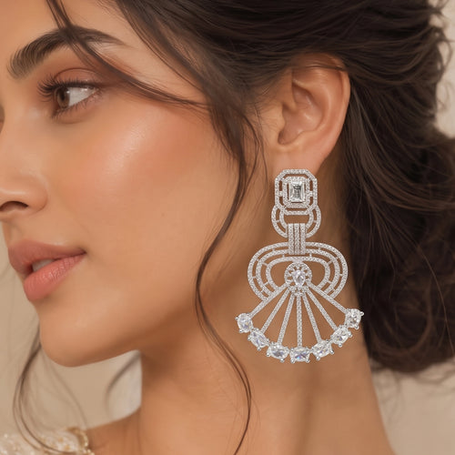 Celestial Radiance Diamond Statement Earrings