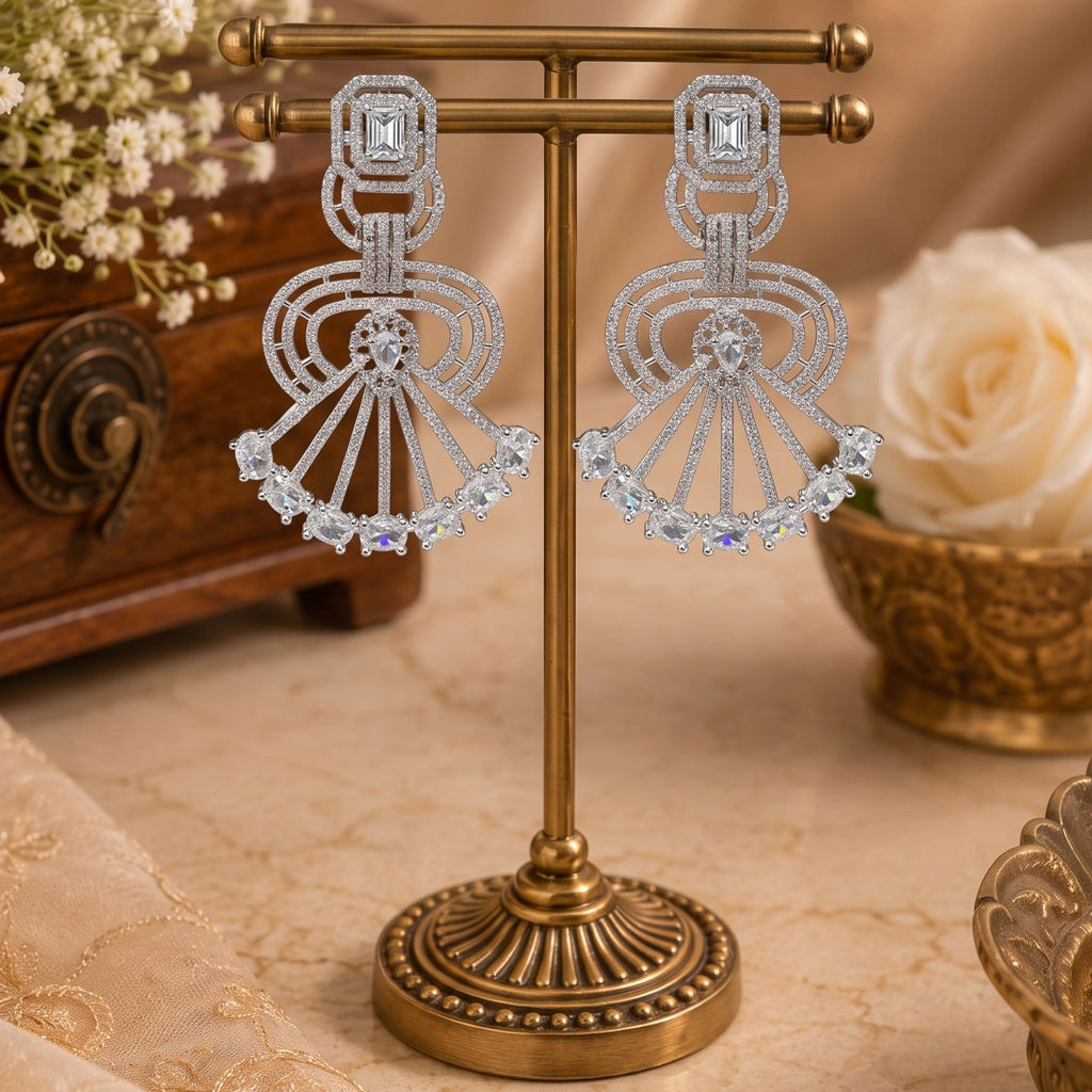 Celestial Radiance Diamond Statement Earrings