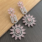 Blush Bloom Floral Statement Earrings