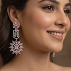 Blush Bloom Floral Statement Earrings