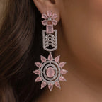Blush Bloom Floral Statement Earrings
