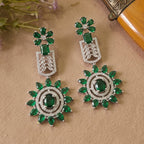 Emerald Bloom Luxe Statement Earrings