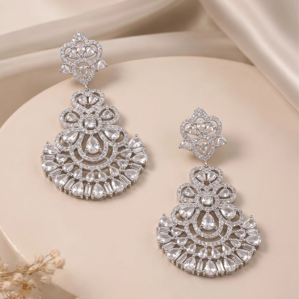 Crystal Royale Chandbali Earrings