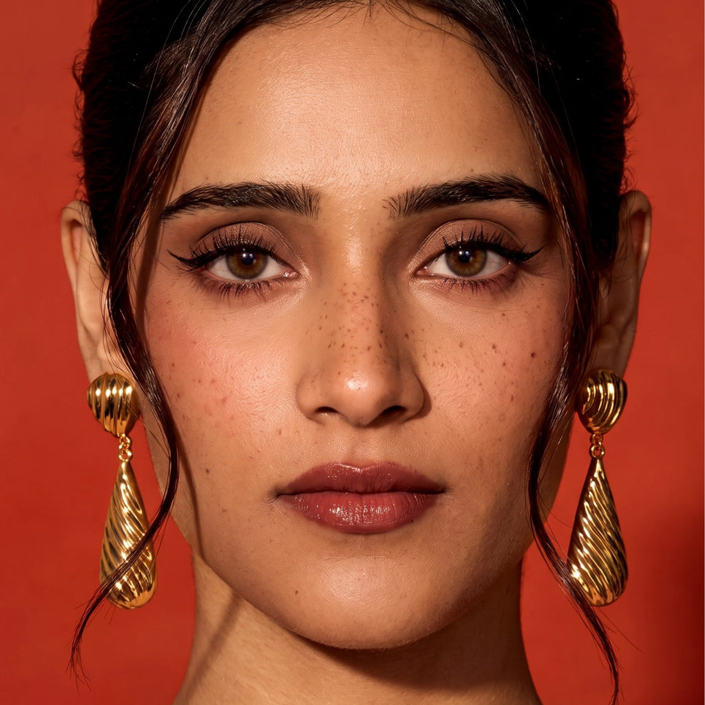 Golden Ripple Luxe Earrings