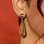 Golden Ripple Luxe Earrings