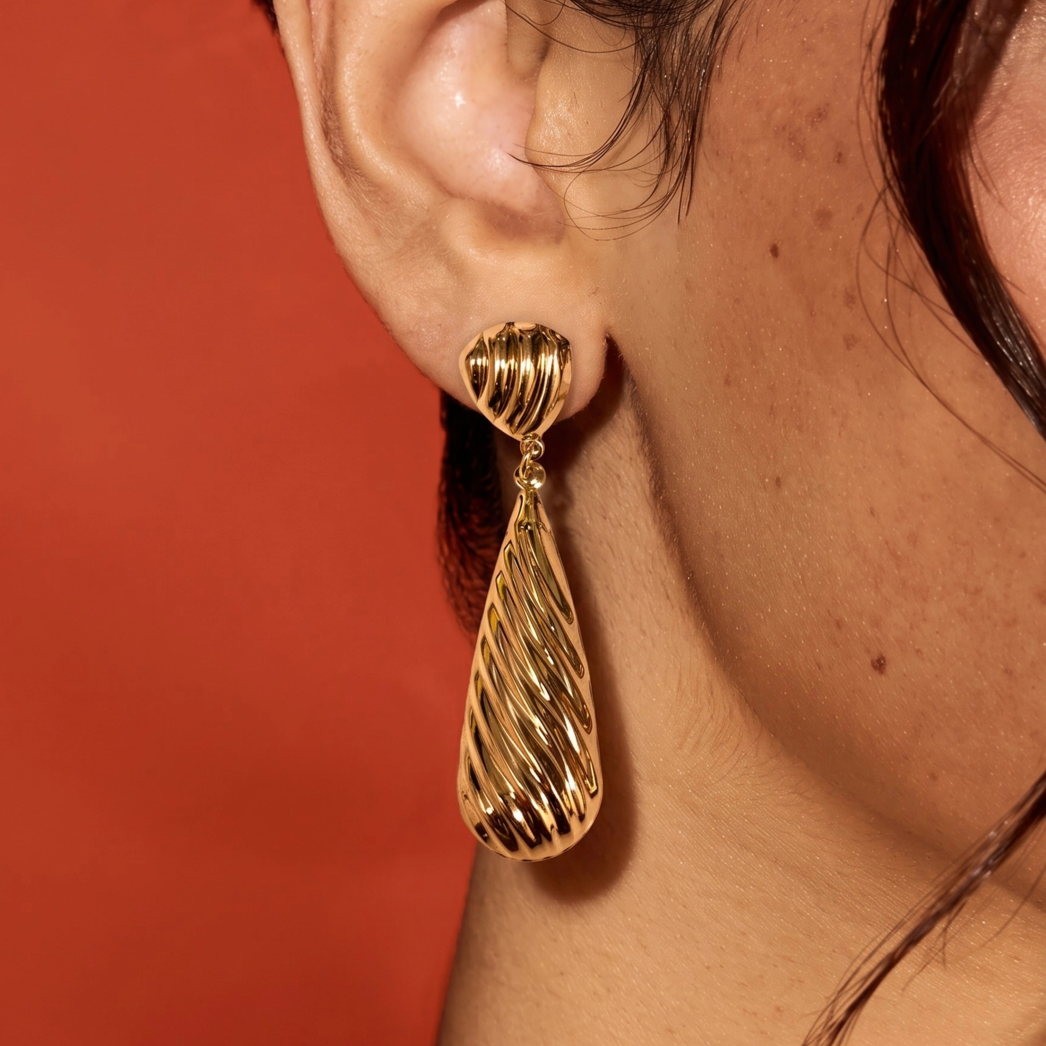 Golden Ripple Luxe Earrings