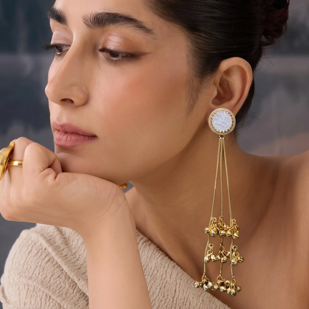Pearl Noor Tassel Earrings