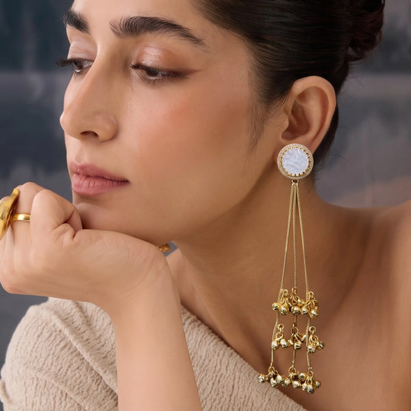 Pearl Noor Tassel Earrings