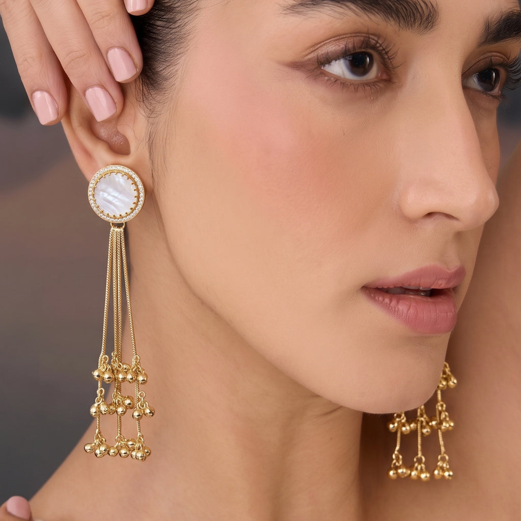 Pearl Noor Tassel Earrings