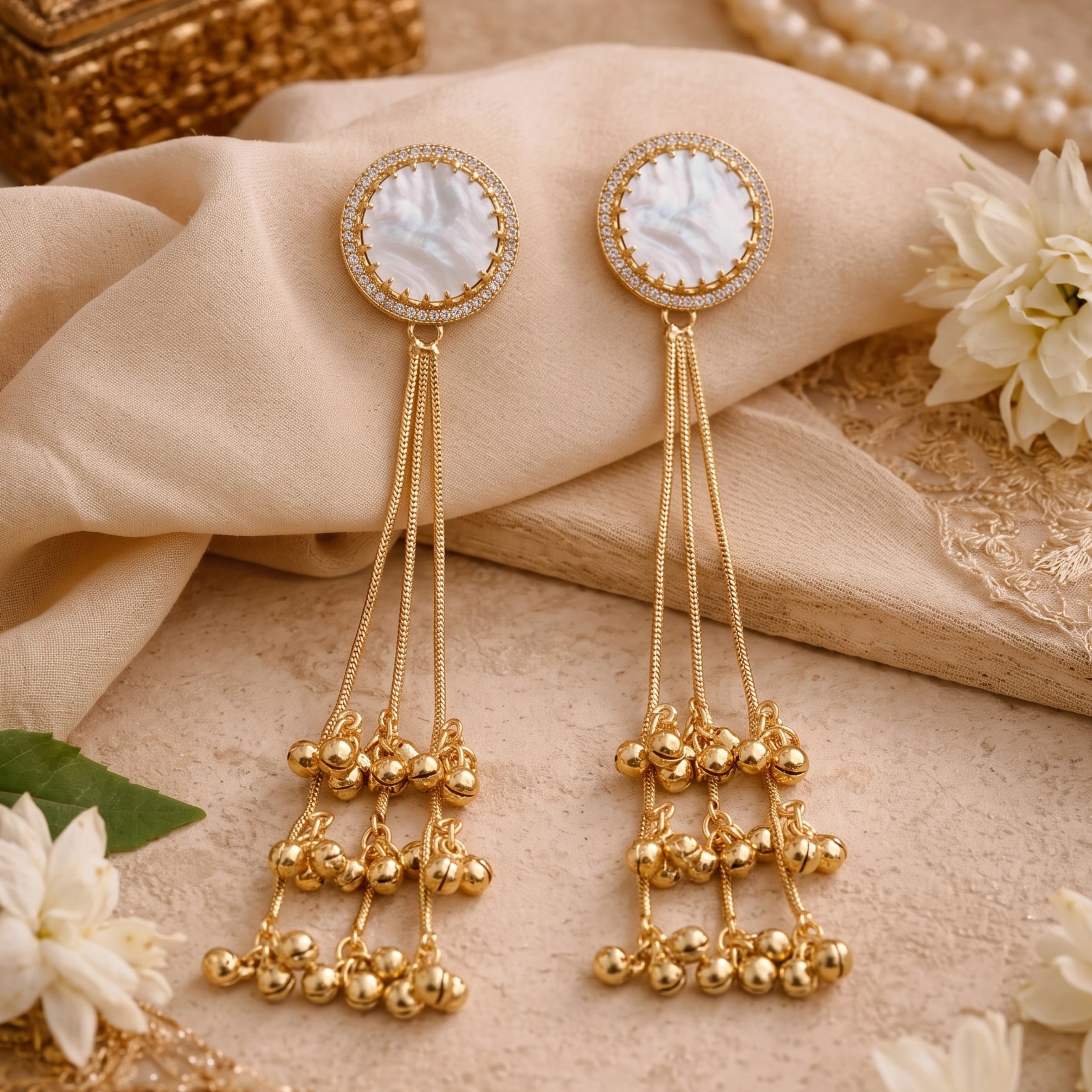 Pearl Noor Tassel Earrings