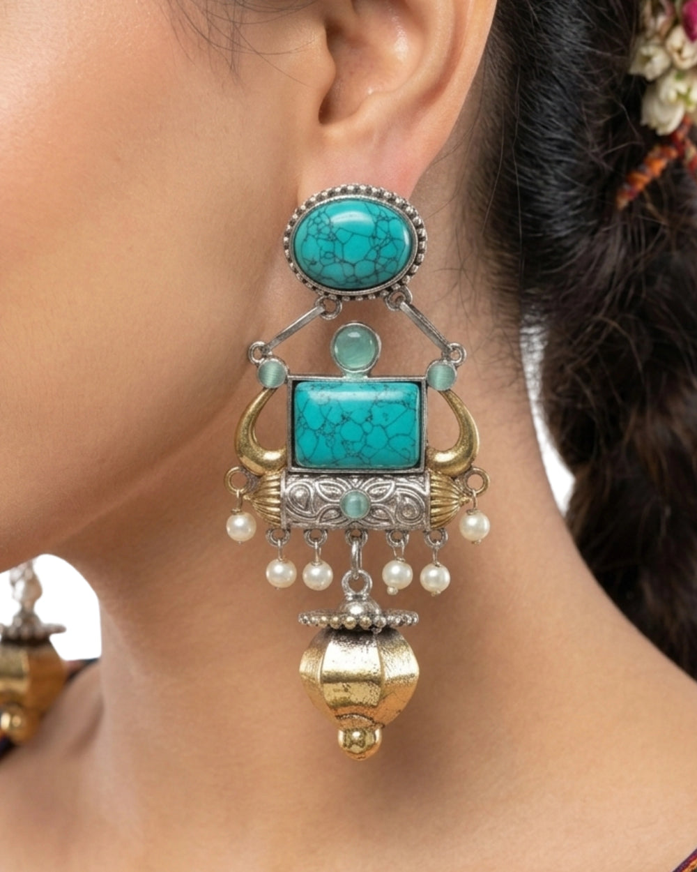 The Turquoise Azure Statement Earrings