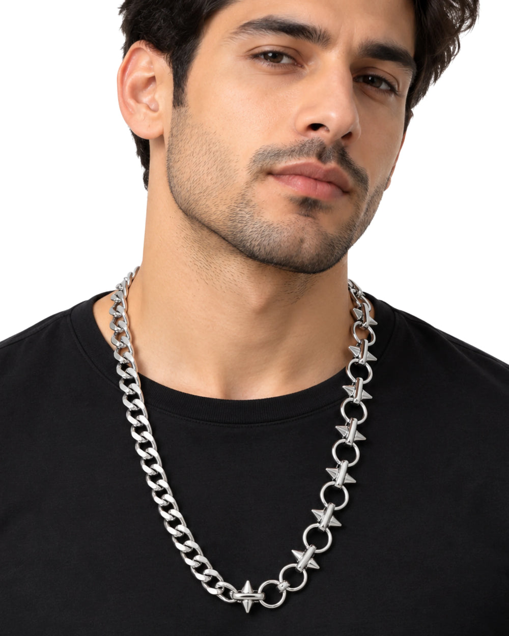 The Silver Thorn & Cuban Hybrid Chain