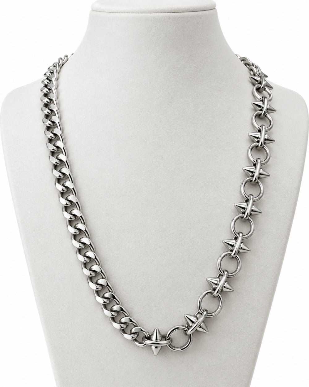 The Silver Thorn & Cuban Hybrid Chain