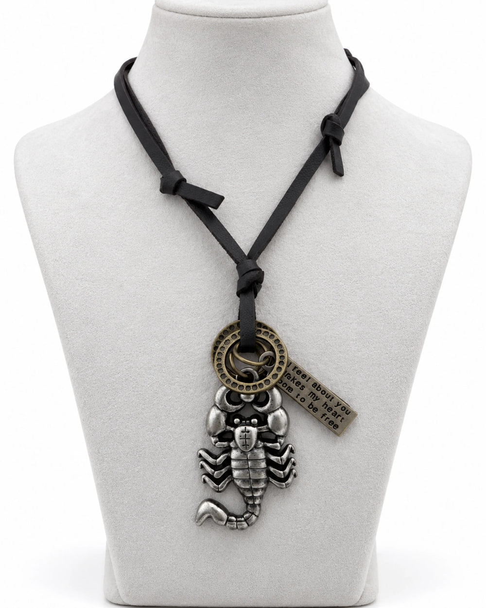 The Desert Scorpion Leather Charm Pendant