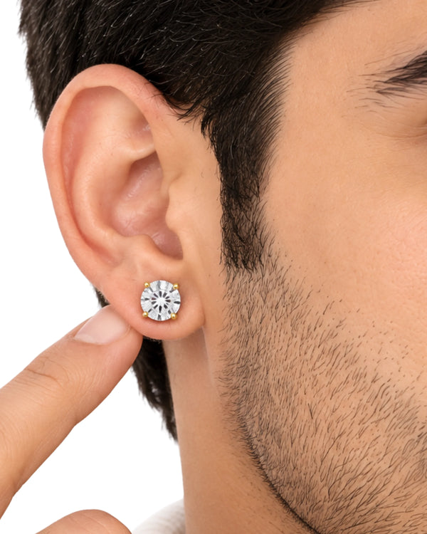 The Aureate Solitaire Sunburst Studs