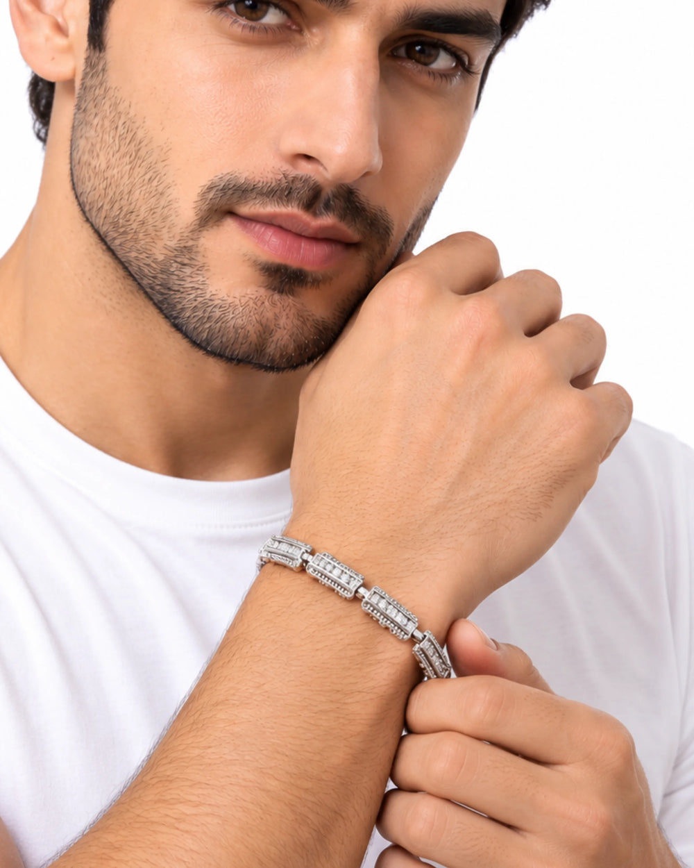 The Executive Crystal Bar Link Bracelet