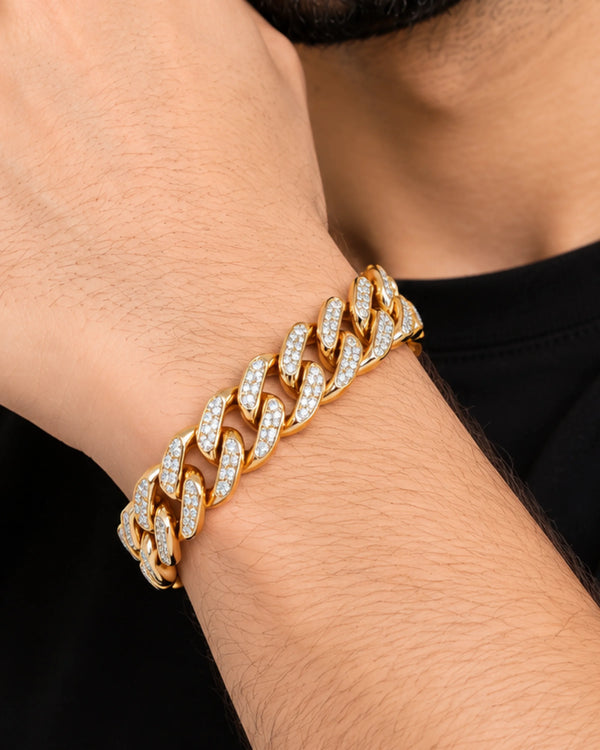 Gilded Majesty Pavé Bar Bracelet