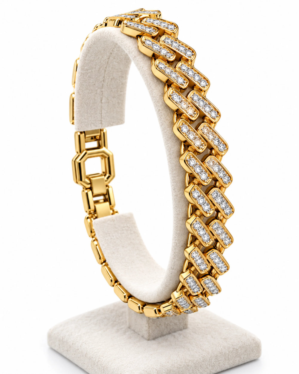 Gilded Majesty Pavé Bar Bracelet