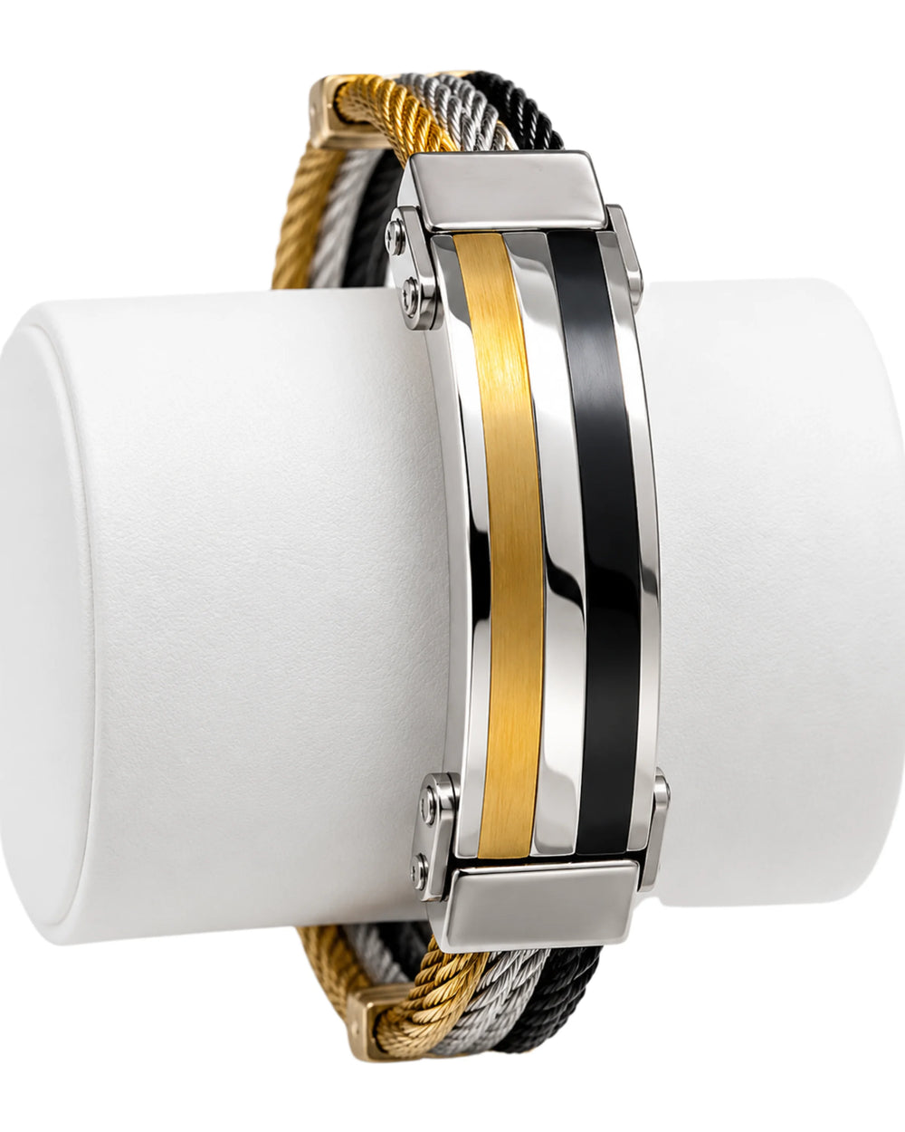 The Executive Tri-Tone Cable Bar Bracelet