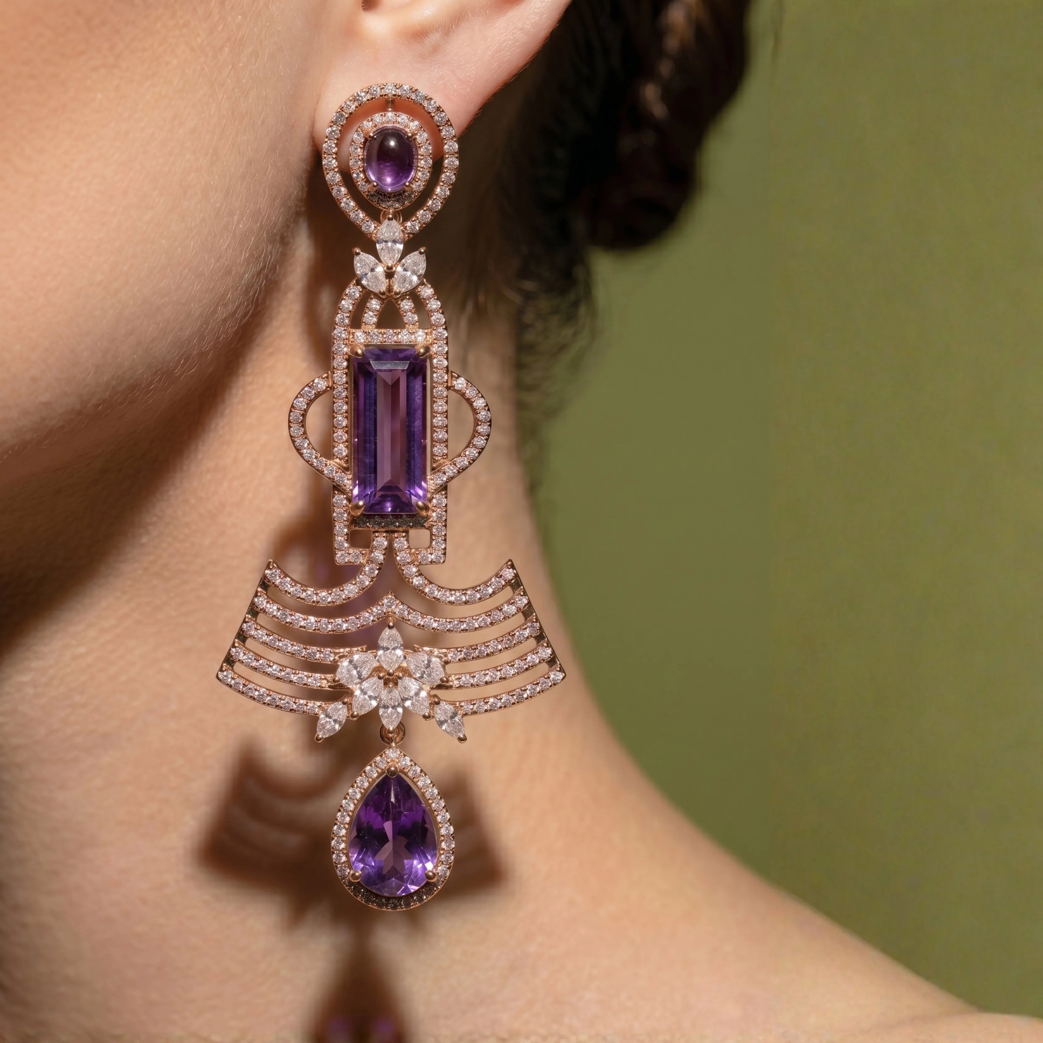 Amethyst Rajwada Dangler