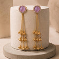 Mauve Noor Tassel Earrings