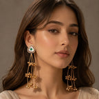 Emerald Chandrika Earrings