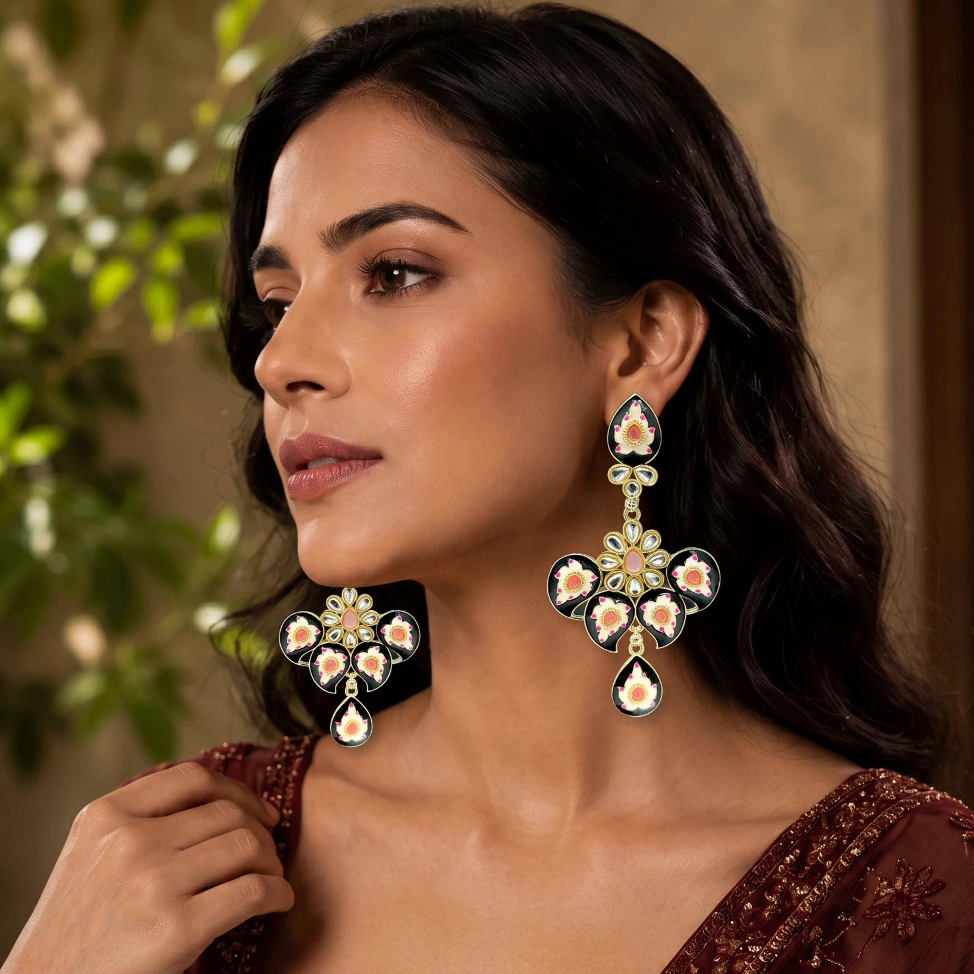 Noir Pushpa Chandrika Earrings