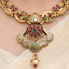 Rajwadi Gulnaar Heritage Necklace Set
