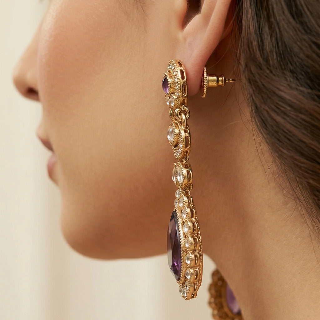 Purple Noir Danglers