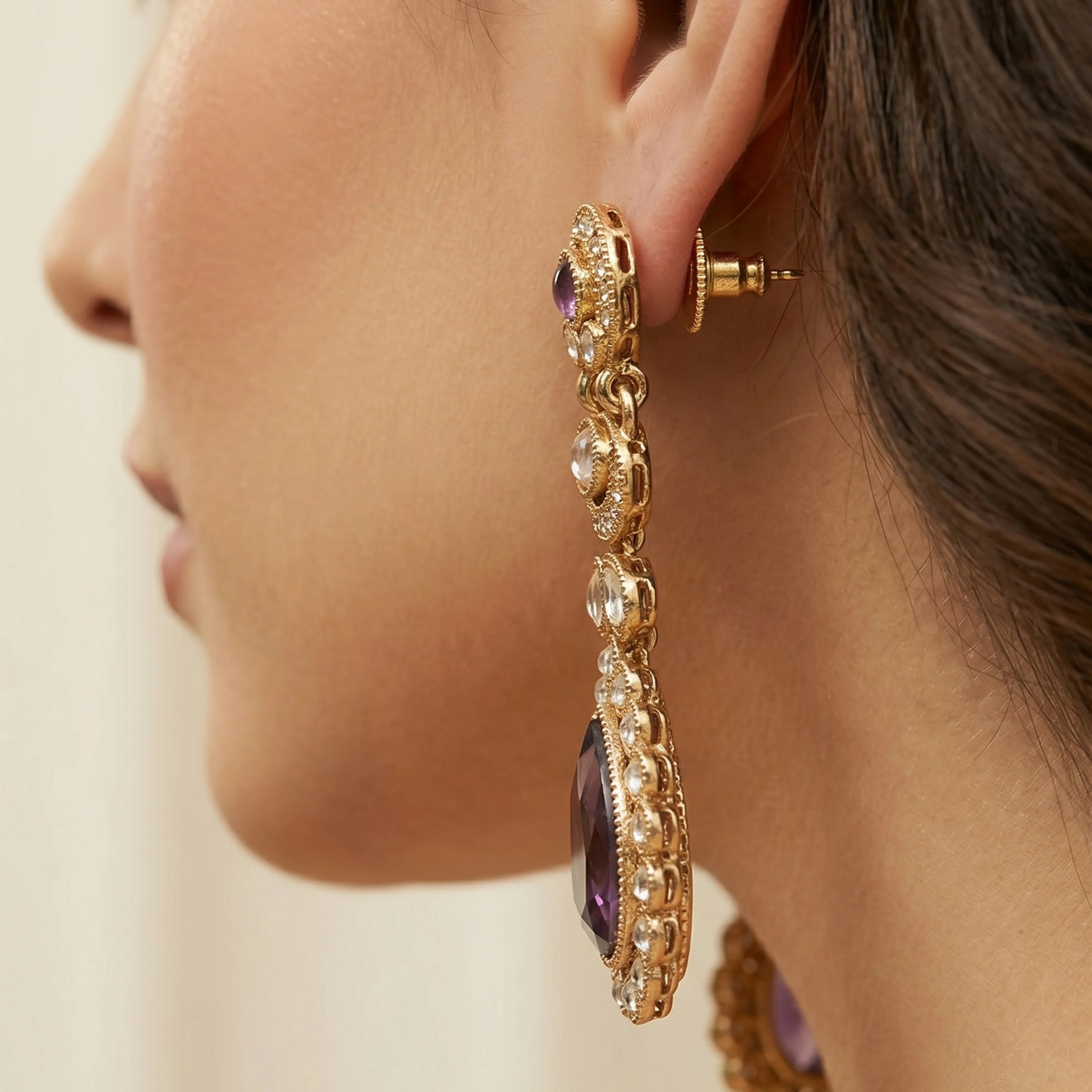 Purple Noir Danglers