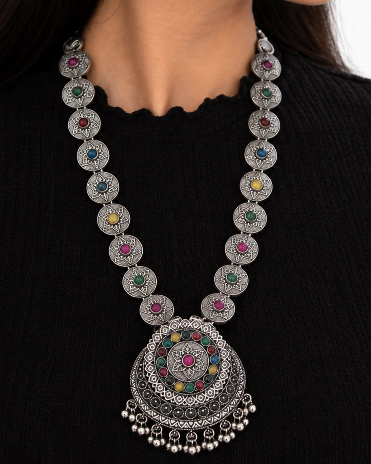 The Navrang Tribal Oxidized Set