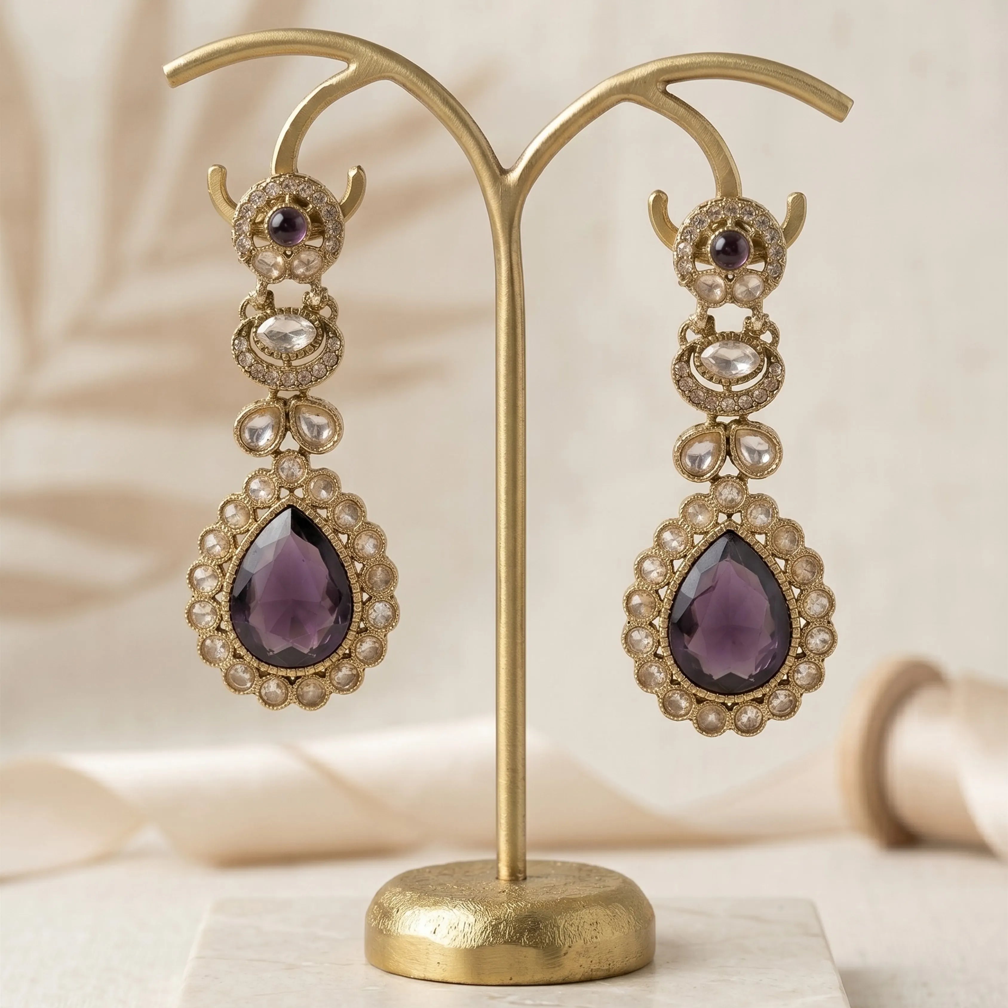 Purple Noir Danglers