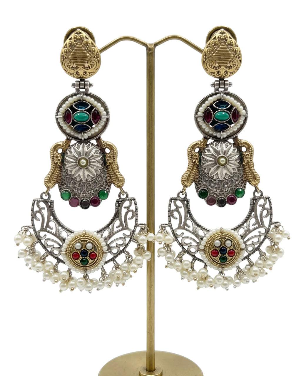 Aadhya Vintage Dual-Tone Earrings