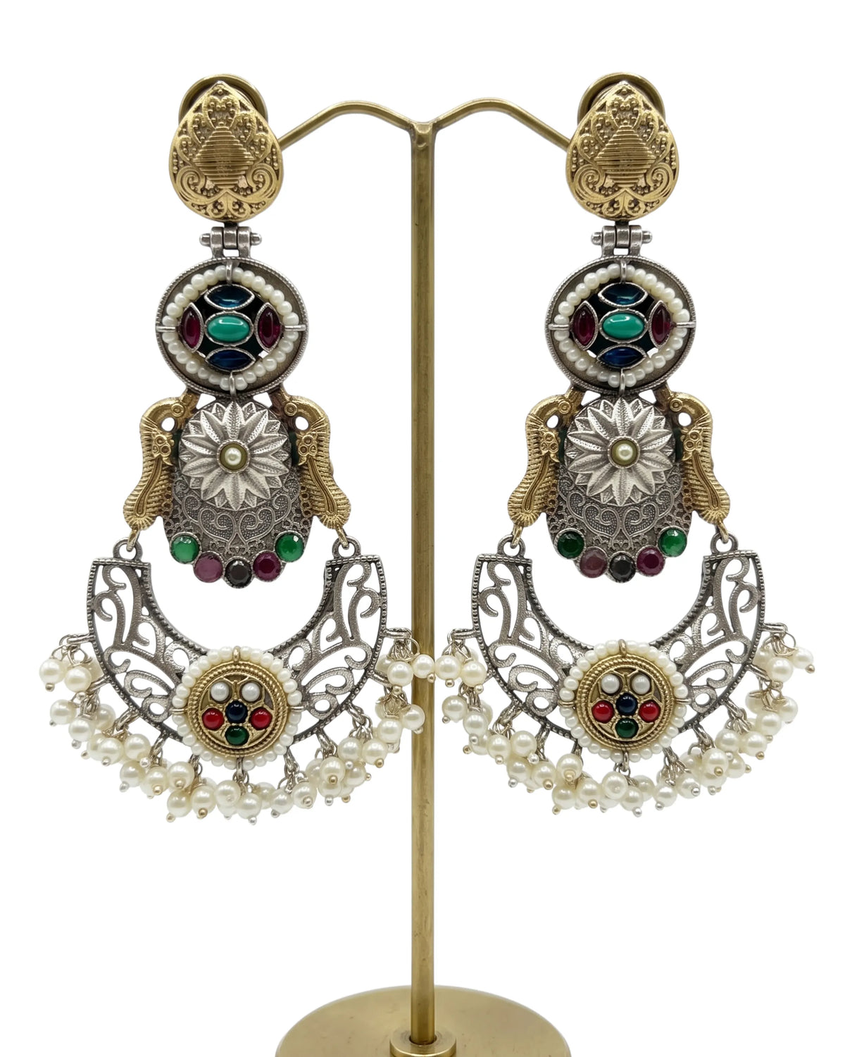 Aadhya Vintage Dual-Tone Earrings